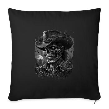 Untoter Cowboy - Sofakissenbezug 45 x 45 cm - Schwarz - Vorne