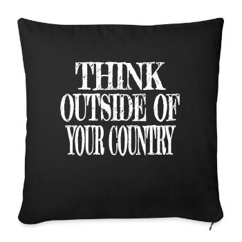 outdoors family holiday quote hiking - Sofakissenbezug 45 x 45 cm - Schwarz - Vorne