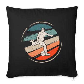 Footballer Retro Football Player Football Player - Sofa pillowcase 17,3'' x 17,3'' (45 x 45 cm) - black - Front