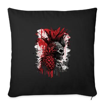 Creepy Pineapple Punk - Sofa pillowcase 17,3'' x 17,3'' (45 x 45 cm) - black - Front