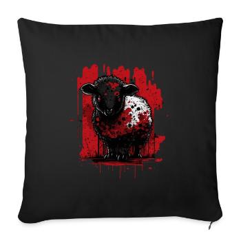Cute black sheep - Sofa pillowcase 17,3'' x 17,3'' (45 x 45 cm) - black - Front