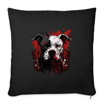 American Staffordshire Terrier Welpe - Sofakissenbezug 45 x 45 cm - Schwarz - Vorne