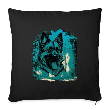 Berger allemand - Housse de coussin décorative 45 x 45 cm - noir - Devant