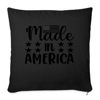 Made In America - Sofa pillowcase 17,3'' x 17,3'' (45 x 45 cm) - black - Front