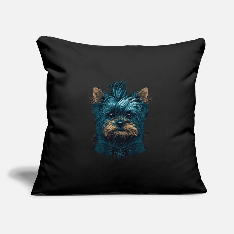 Punky Yorkshire Terrier Sofakissenbezug 45 x 45 cm