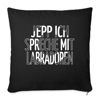 pudel terrier bachhund pfote tier - Sofakissenbezug 45 x 45 cm - Schwarz - Vorne