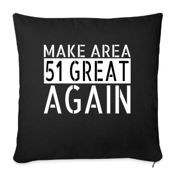 2019 birthday present idea gift statement alien - Sofa pillowcase 17,3'' x 17,3'' (45 x 45 cm) - black - Front