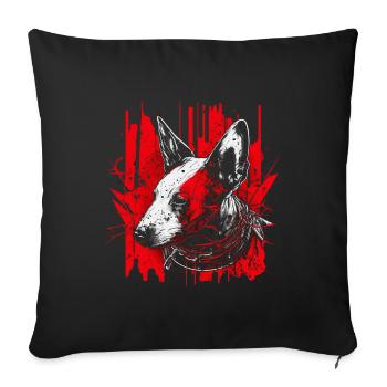Bull terrier - Sofa pillowcase 17,3'' x 17,3'' (45 x 45 cm) - black - Front