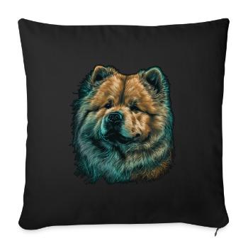 Chow Chow - Sofakissenbezug 45 x 45 cm - Schwarz - Vorne