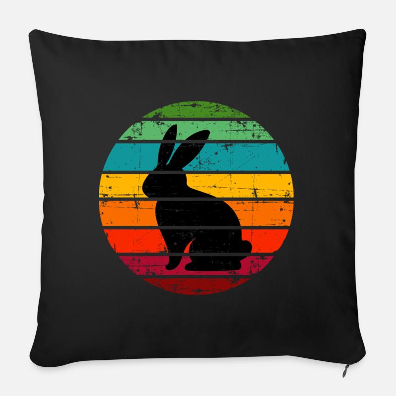 Hase - Sofakissenbezug 45 x 45 cm - Schwarz