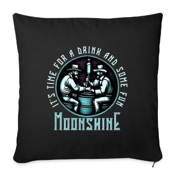 Moonshine Moonshiners Whiskey Liebhaber - Sofakissenbezug 45 x 45 cm - Schwarz - Vorne