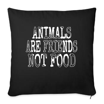 Droits des animaux Déclaration de Bday Pro Vegan Devenez végétalien - Housse de coussin décorative 45 x 45 cm - noir - Devant