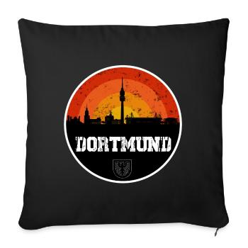 Dortmund Skyline - Sofa pillowcase 17,3'' x 17,3'' (45 x 45 cm) - black - Front