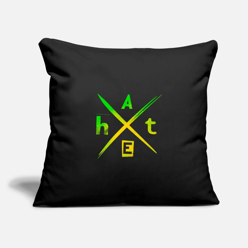 H A T E hate Housse de coussin décorative 45 x 45 cm
