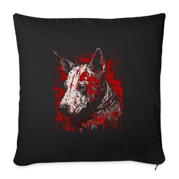 Bull terrier - Sofa pillowcase 17,3'' x 17,3'' (45 x 45 cm) - black - Front