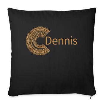 For Dennis - Sofa pillowcase 17,3'' x 17,3'' (45 x 45 cm) - black - Front