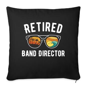 Beach excursion of a retired band director. - Sofa pillowcase 17,3'' x 17,3'' (45 x 45 cm) - black - Front