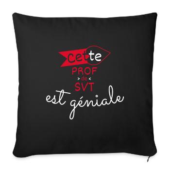 Prof de SVT Géniale cadeau - Housse de coussin décorative 45 x 45 cm - noir - Devant