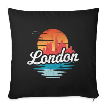 London City - Sofa pillowcase 17,3'' x 17,3'' (45 x 45 cm) - black - Front