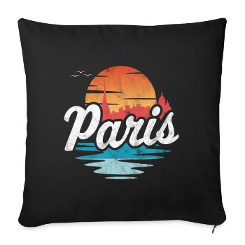 Paris - Sofakissenbezug 45 x 45 cm - Schwarz - Vorne