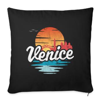Venice - Sofa pillowcase 17,3'' x 17,3'' (45 x 45 cm) - black - Front