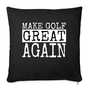 golf shirt golf funny birthday present gift - Sofa pillowcase 17,3'' x 17,3'' (45 x 45 cm) - black - Front