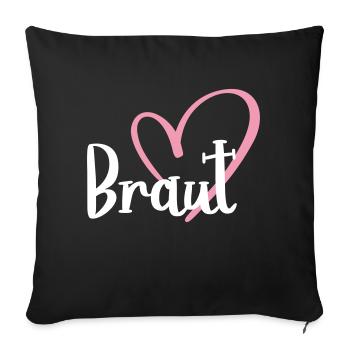 Braut - Sofakissenbezug 45 x 45 cm - Schwarz - Vorne