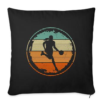 Basketballspielerin Mädchen Frauen Basketball - Sofakissenbezug 45 x 45 cm - Schwarz - Vorne