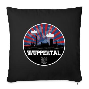 Wuppertal Skyline Home Game - Sofa pillowcase 17,3'' x 17,3'' (45 x 45 cm) - black - Front