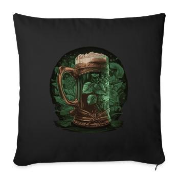 Biertrinken - Sofakissenbezug 45 x 45 cm - Schwarz - Vorne