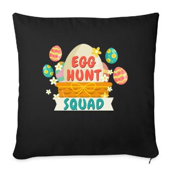 Egg Hunt Squad Osterei - Sofakissenbezug 45 x 45 cm - Schwarz - Vorne