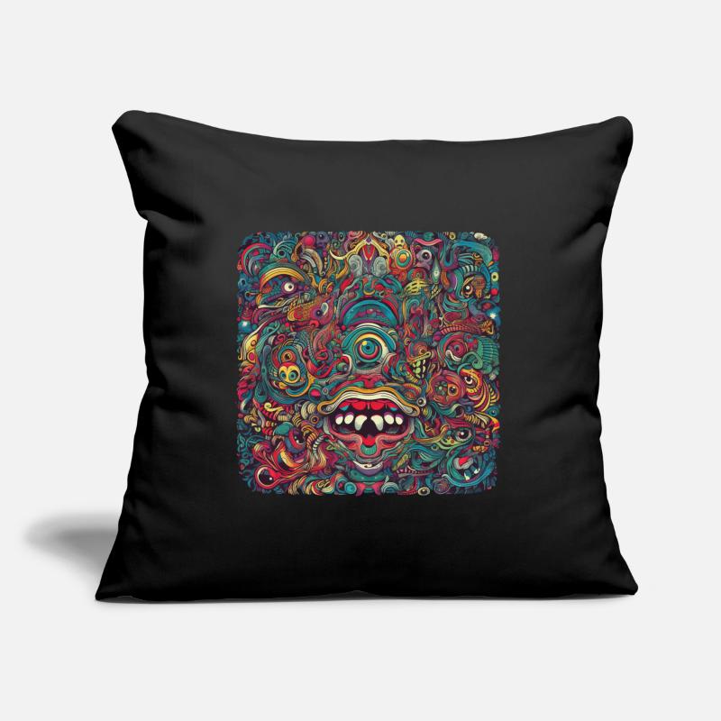 Psychedelic explosion - surrealist motif Sofa pillowcase 17,3'' x 17,3'' (45 x 45 cm)
