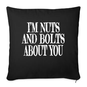 funny robots christmas pajama this engineer geek - Sofa pillowcase 17,3'' x 17,3'' (45 x 45 cm) - black - Front