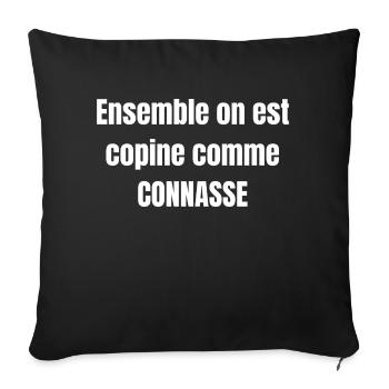 Meilleure amie - Housse de coussin décorative 45 x 45 cm - noir - Devant