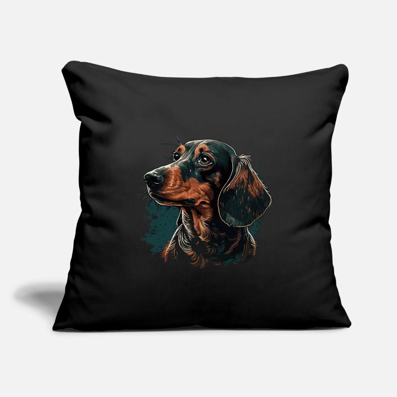 Teckel Housse de coussin décorative 45 x 45 cm