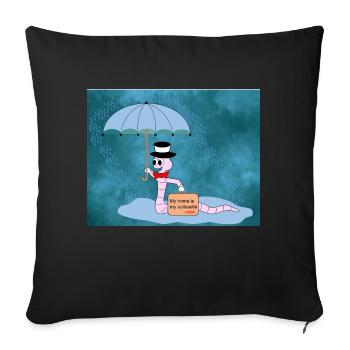 Homeless Worm - Sofa pillowcase 17,3'' x 17,3'' (45 x 45 cm) - black - Front
