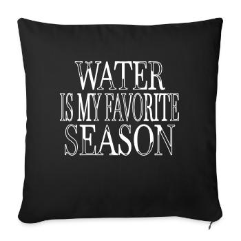 Triathlète Anniversaire de l’athlète Drôles T-shirts de natation - Housse de coussin décorative 45 x 45 cm - noir - Devant