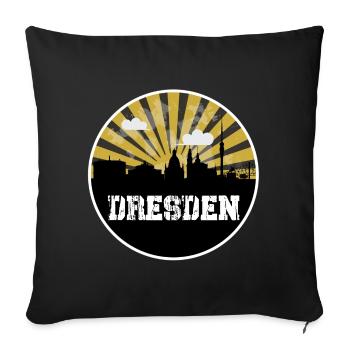 Dresden Skyline Home Game - Sofa pillowcase 17,3'' x 17,3'' (45 x 45 cm) - black - Front
