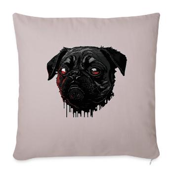 Creepy Pug - Sofa pillowcase 17,3'' x 17,3'' (45 x 45 cm) - light taupe - Front
