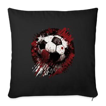 Football - Housse de coussin décorative 45 x 45 cm - noir - Devant