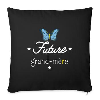Future grand mère - Housse de coussin décorative 45 x 45 cm - noir - Devant