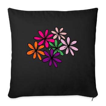 Flower Flower Plant - Sofa pillowcase 17,3'' x 17,3'' (45 x 45 cm) - black - Front