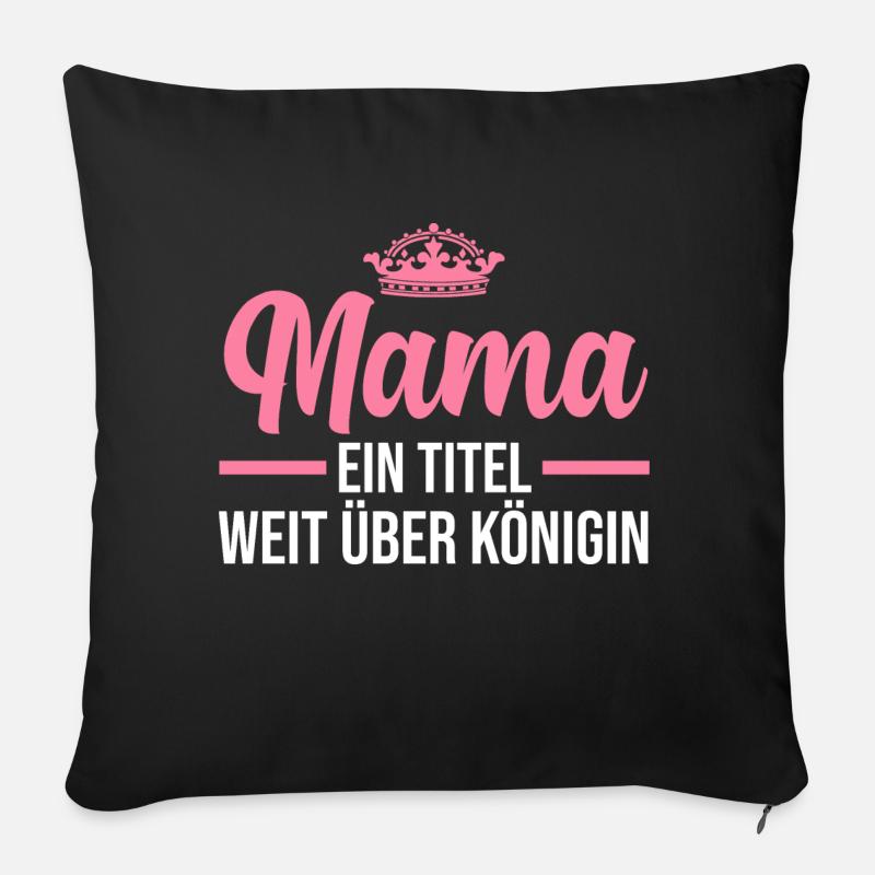 Mutter Muttertag Mama - Sofakissenbezug 45 x 45 cm - Schwarz
