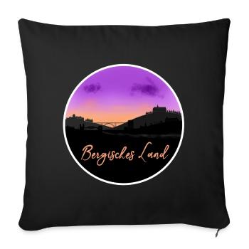 Bergisches Land Fine Skyline - Housse de coussin décorative 45 x 45 cm - noir - Devant