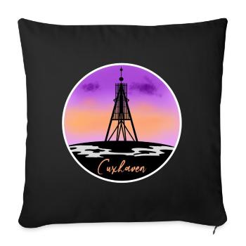 Cuxhaven Fine Skyline - Housse de coussin décorative 45 x 45 cm - noir - Devant
