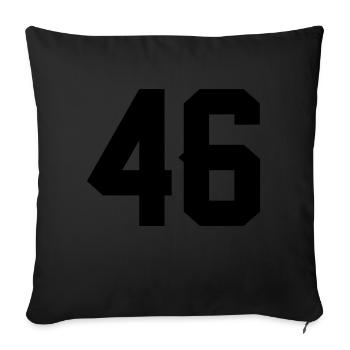 46 - Sofa pillowcase 17,3'' x 17,3'' (45 x 45 cm) - black - Front