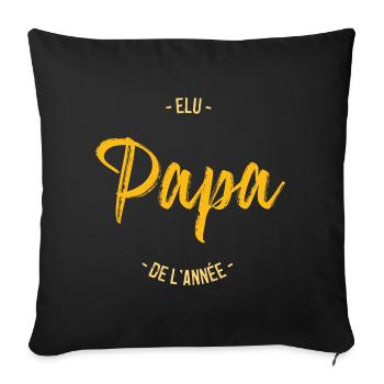 Papa de l'année - Housse de coussin décorative 45 x 45 cm - noir - Devant