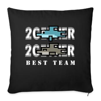 Dolphin Team - Sofa pillowcase 17,3'' x 17,3'' (45 x 45 cm) - black - Front
