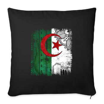 Identity of Algeria - Sofakissenbezug 45 x 45 cm - Schwarz - Vorne