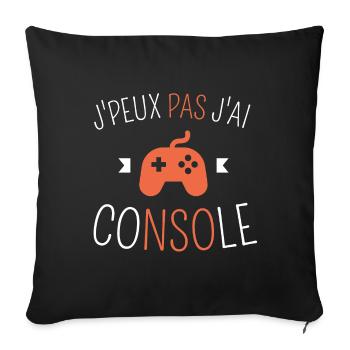 J Peux Pas J ai Console - Housse de coussin décorative 45 x 45 cm - noir - Devant